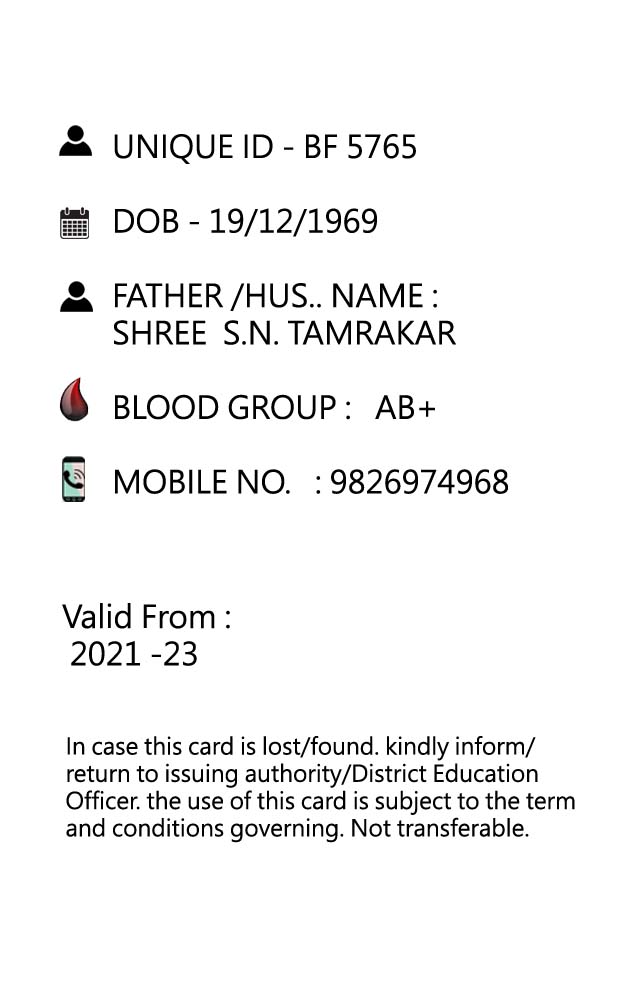 demo card tamplate